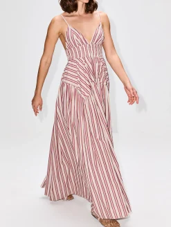 Gathered Peplum Camisole Dress