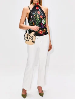 GG Raffia Bucket Bag