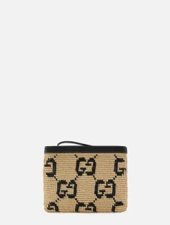 GG Raffia Pouch