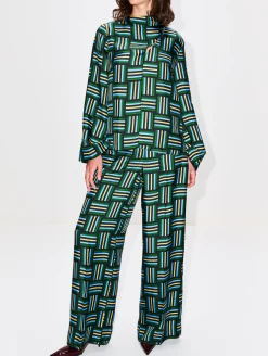 Graphic Drapes Blouse