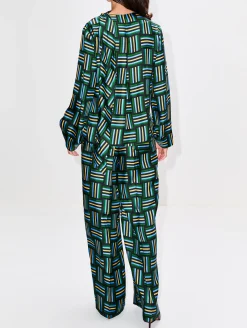 Graphic Drapes Blouse