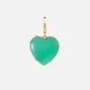 Green Quartz Heart Charm