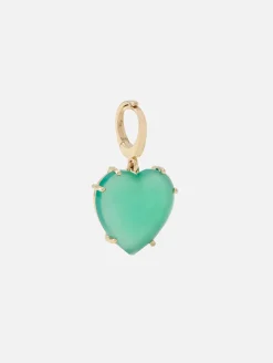 Green Quartz Heart Charm