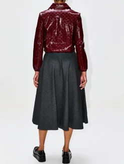 Grey Midi Skirt