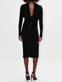 High Neck Long Sleeve Dress