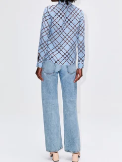 Horsebit Check Blouse