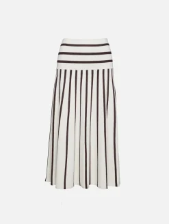 Illuminate Stripe Midi Skirt