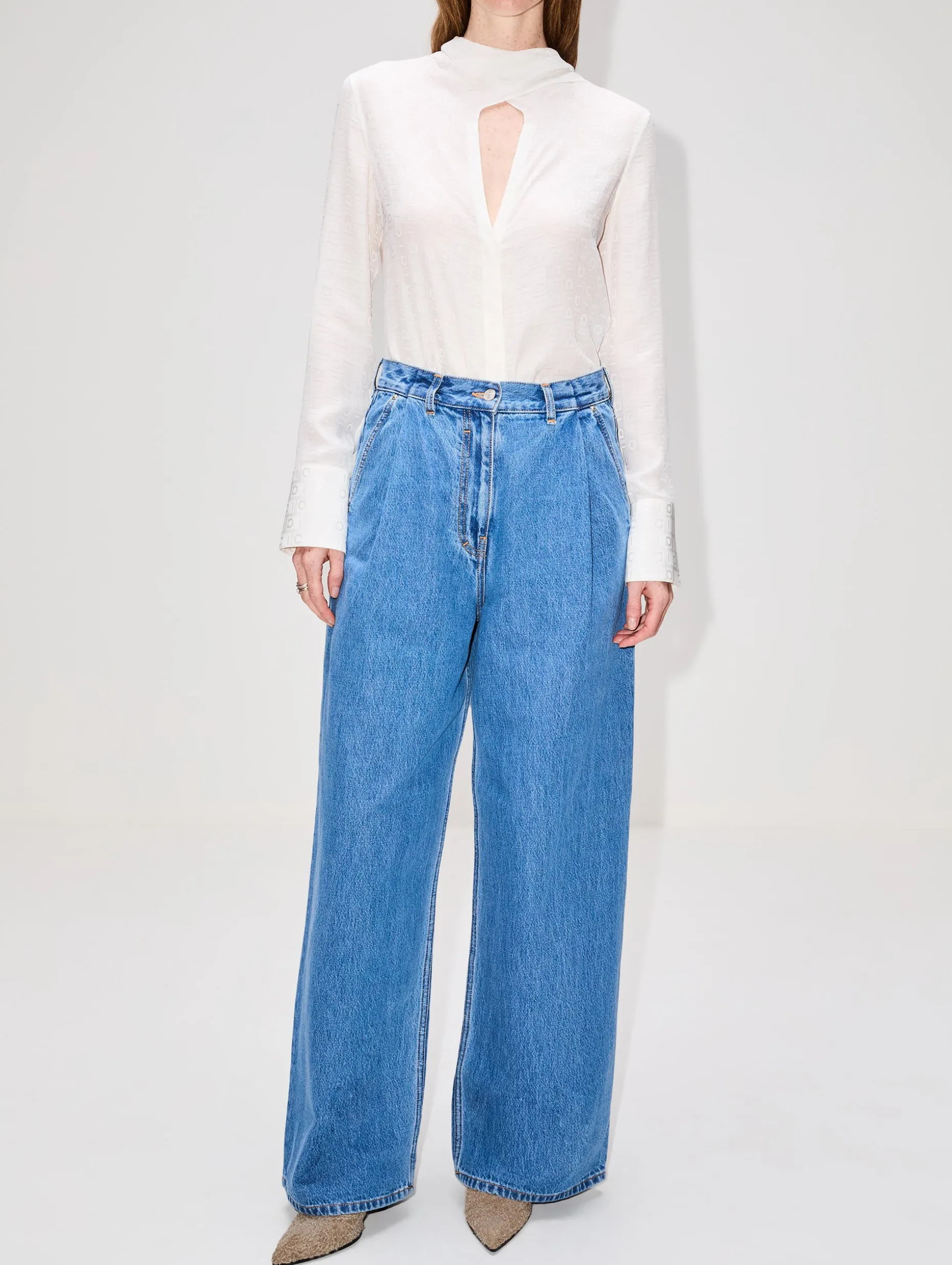 Keyhole Cut Out Blouse