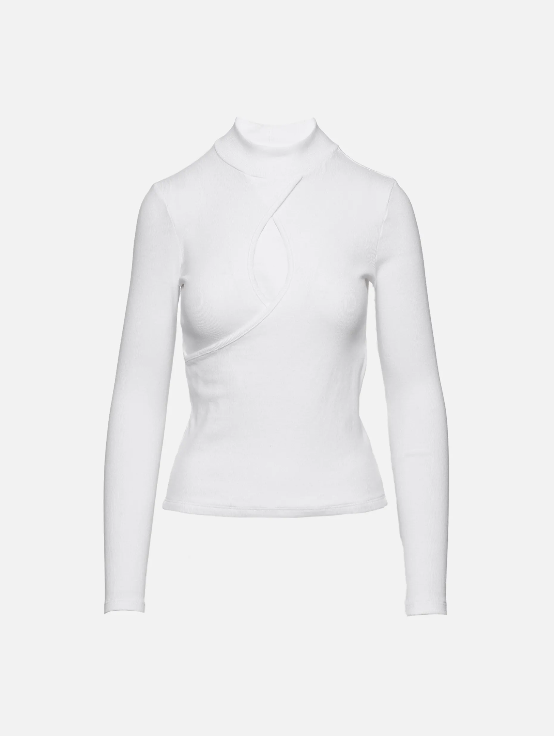 Keyhole Mock Neck Top