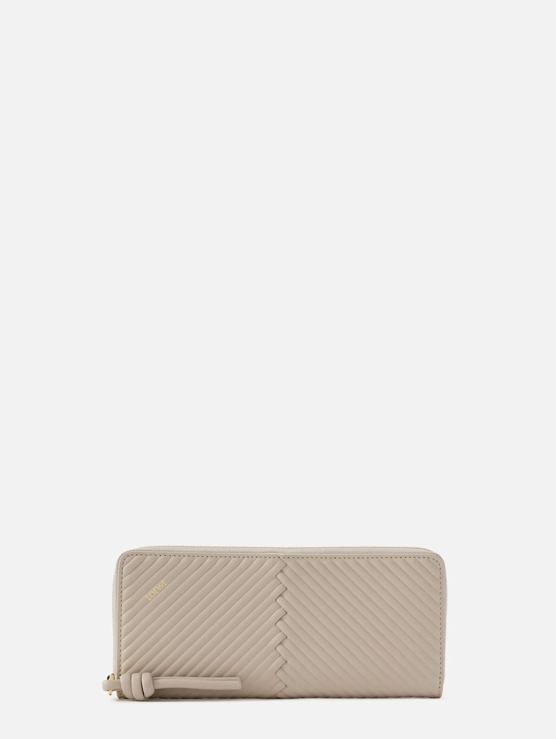 Knot Slim Zip Around Wallet