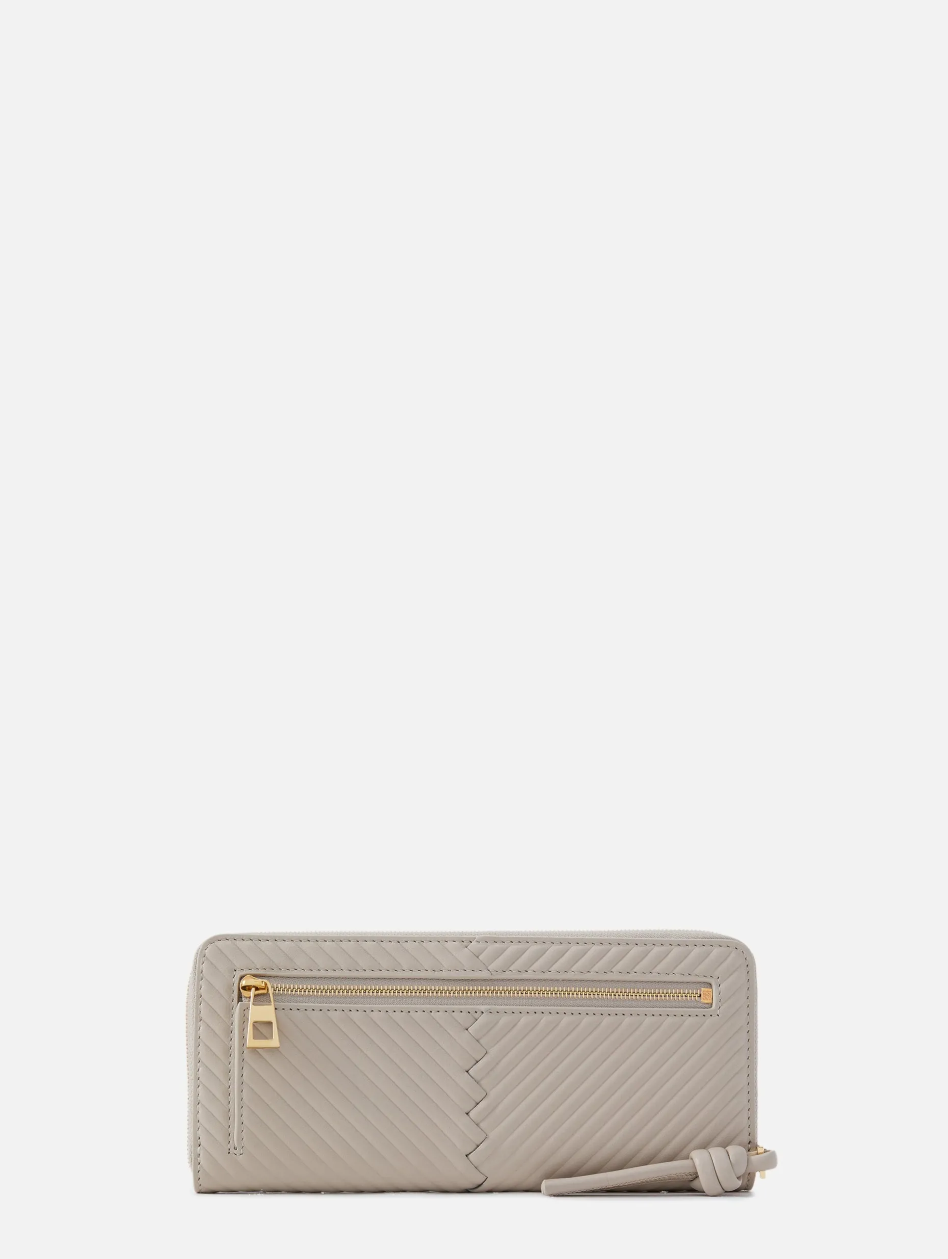 Knot Slim Zip Around Wallet