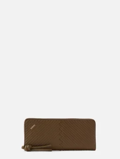 Knot Slim Zip Around Wallet