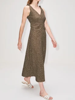 Knotted Shoulder Midi Dress