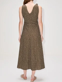 Knotted Shoulder Midi Dress