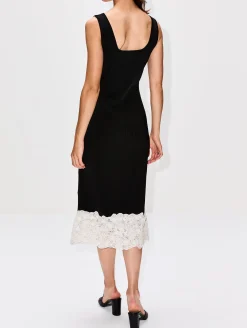 Lace Insert Slip Dress