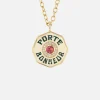 Large Pink Tourmaline Porte Bonheur Necklace