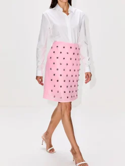 Leanne Embroidered Pencil Skirt