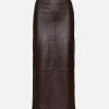 Leather Column Skirt