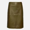 Leather Midi Skirt