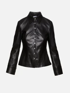Leather Shirt Jacket