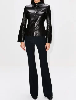 Leather Shirt Jacket