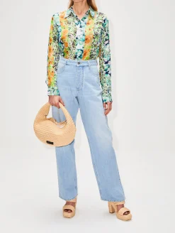 Light Bleached Wide Leg Denim