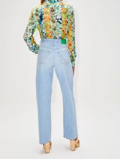 Light Bleached Wide Leg Denim