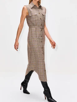 Lilian Sleeveless Shirt Dress