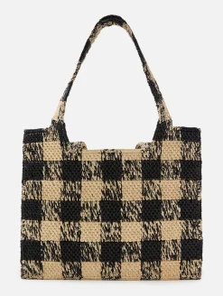 Logo Gingham Tote