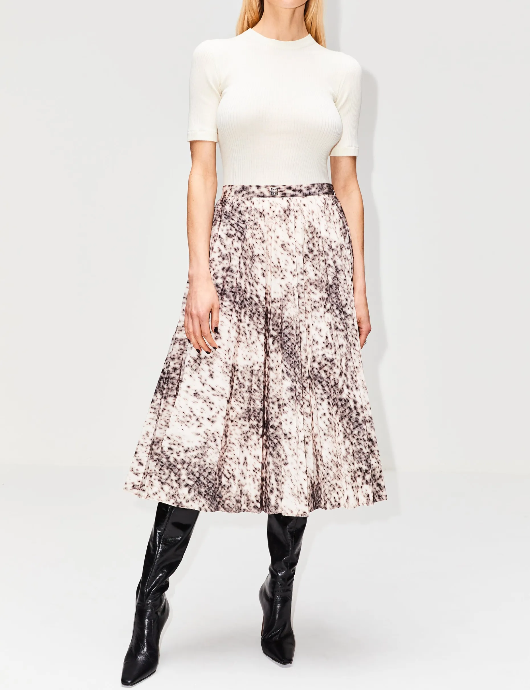 Long Pleated Skirt