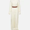 Long Sleeve Belted Jumpsuit