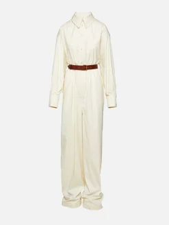 Long Sleeve Belted Jumpsuit