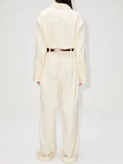 Long Sleeve Belted Jumpsuit