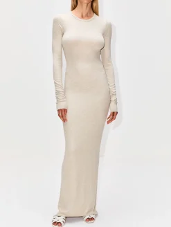 Long Sleeve Crewneck Maxi Dress