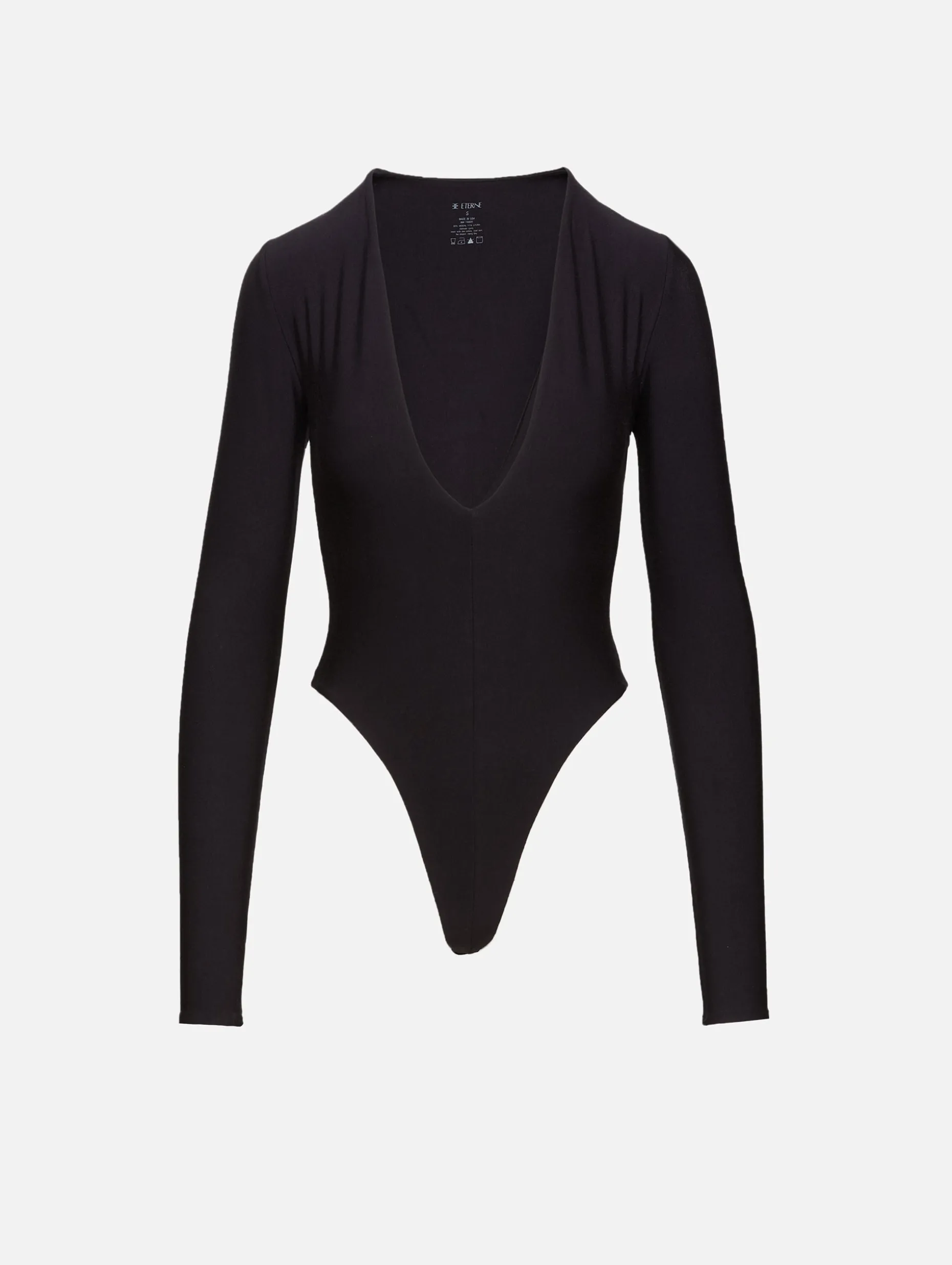 Long Sleeve Deep V Bodysuit