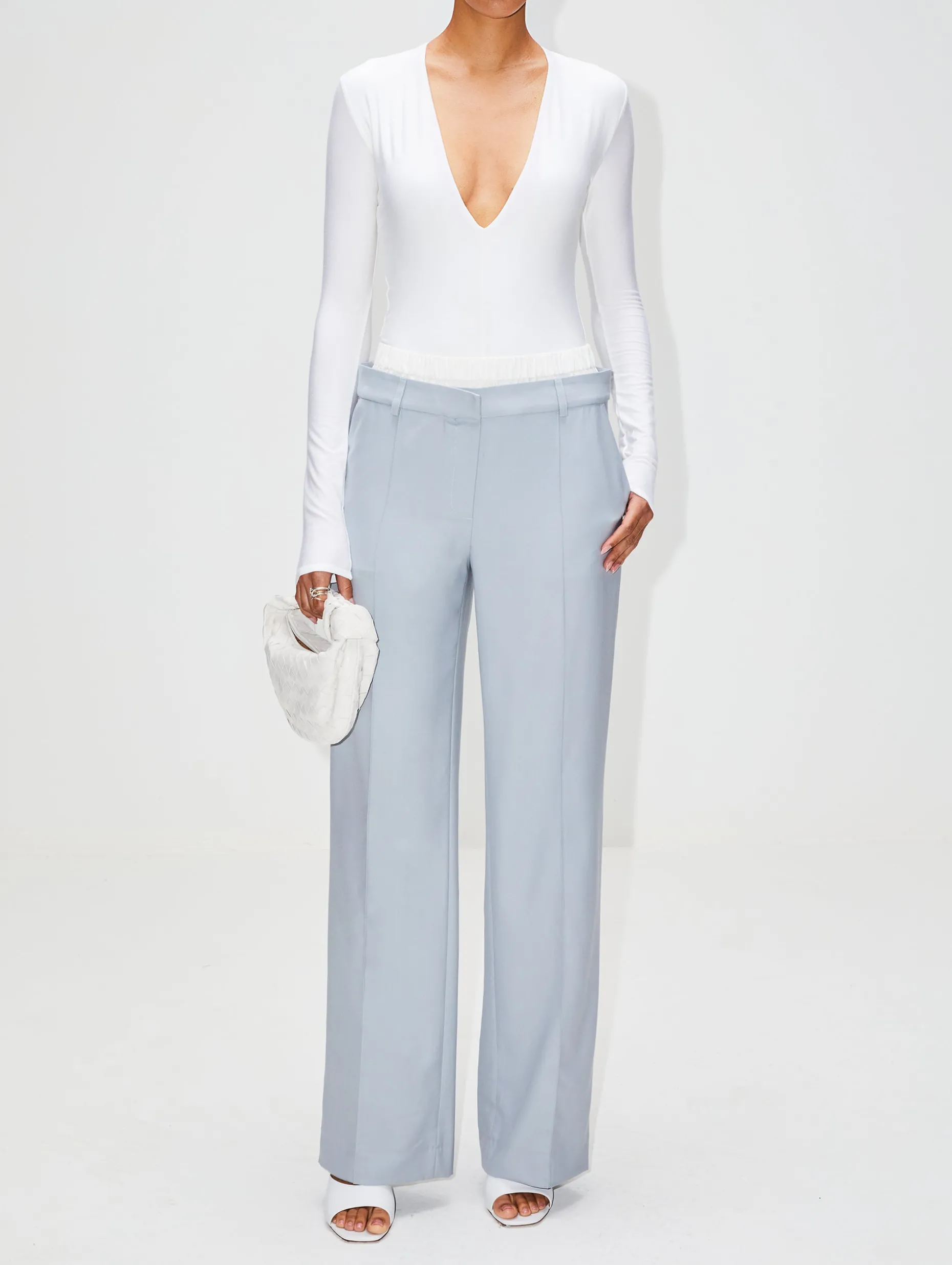 Long Sleeve Deep V Bodysuit