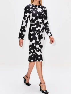 Long Sleeve Midi Floral Dress