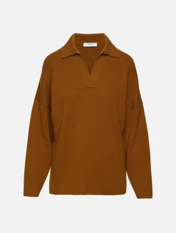 Louise Ribbed Polo Sweater
