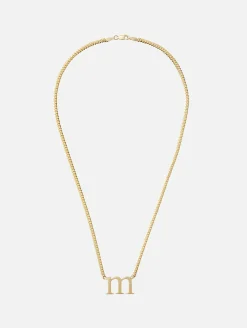 M Roman Times Initial Necklace
