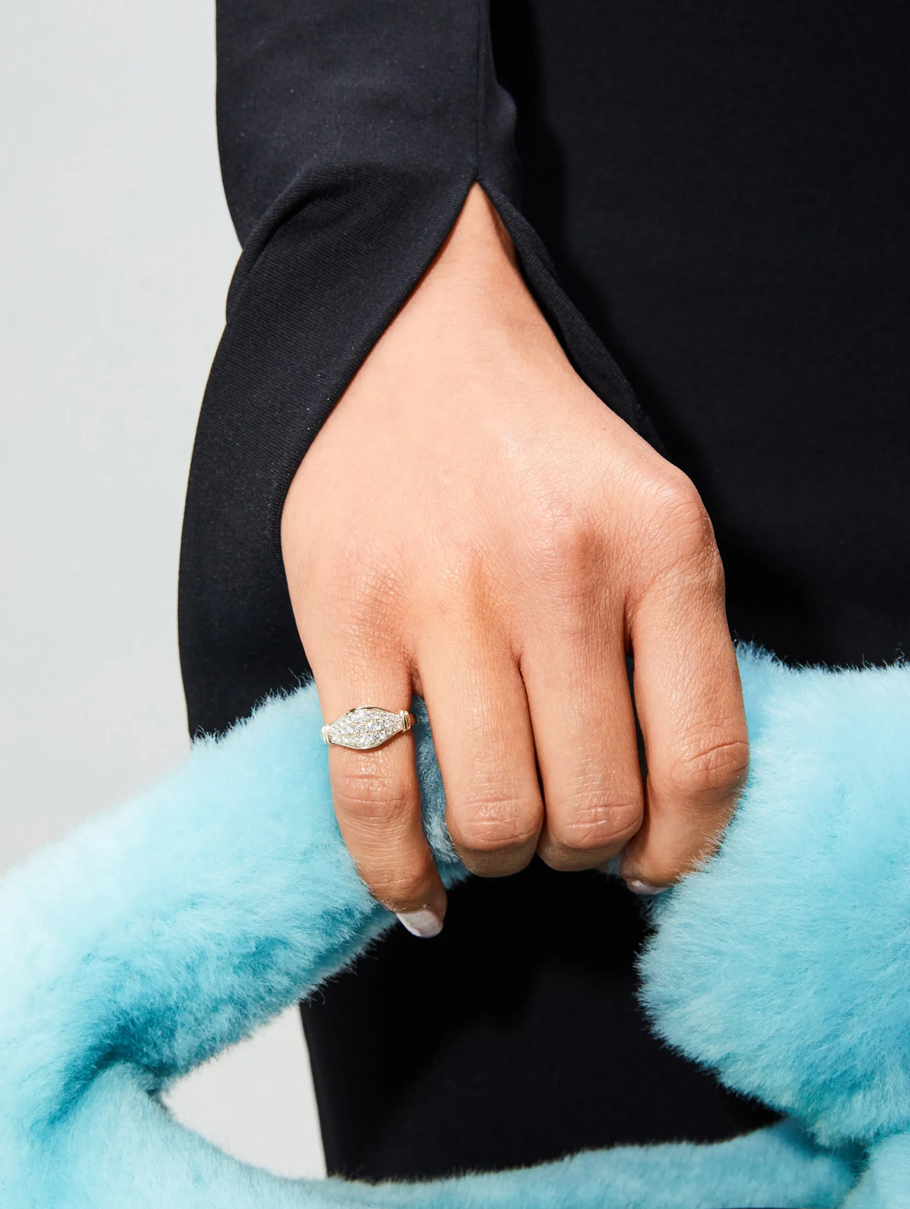 Maia Full Pave Pinky Ring