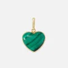 Malachite Heart Charm