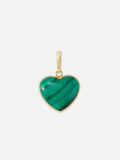 Malachite Heart Charm