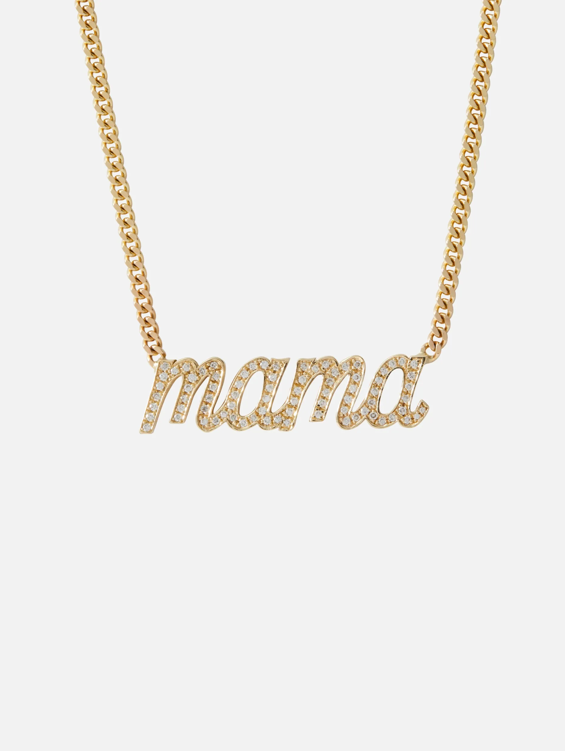 Mama Small La Firma Diamond Necklace