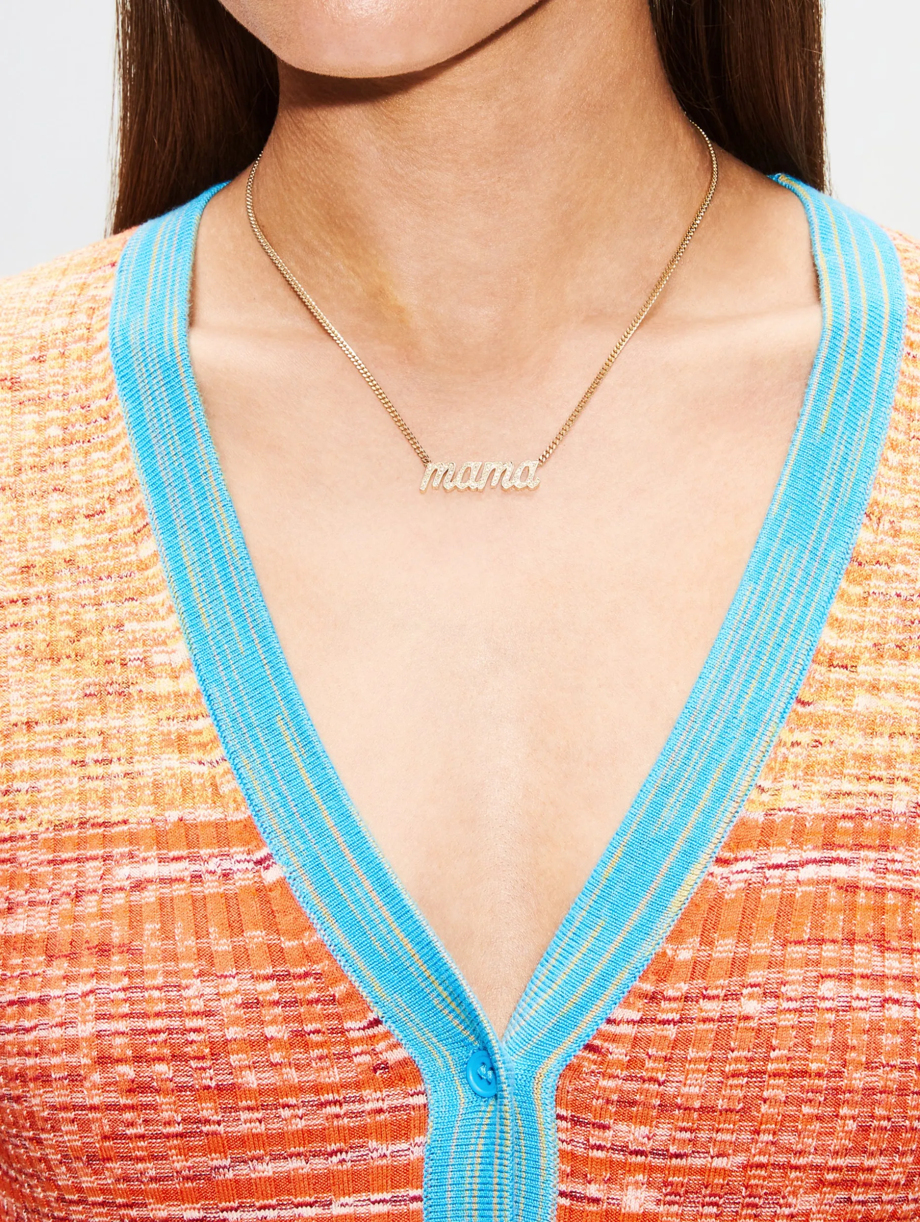 Mama Small La Firma Diamond Necklace