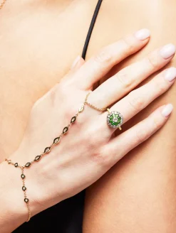7 Marquise Diamond Finger Bracelet