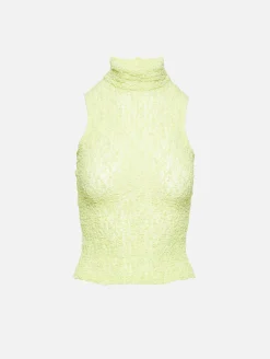 Mesh Mockneck Top