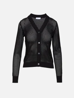 Mesh Pointelle Cardigan