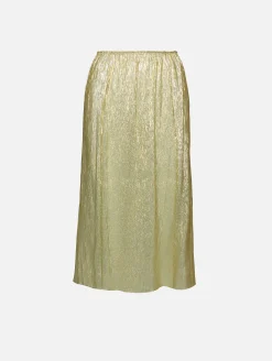 Metallic Midi Skirt