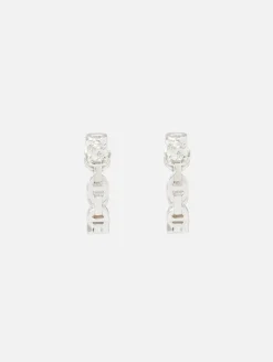 Micro Tri-Link Huggies With Diamonds