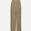 Mid Rise Pleated Wide Leg Trouser